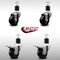 Service Caster 3'' SS Phenolic Swivel 1-7/8'' Expand Stem Caster Set 2 Total Lock Brakes, 4PK SCC-SSEXTTL20S314-PHS-2-S-2-178 - alternate 4